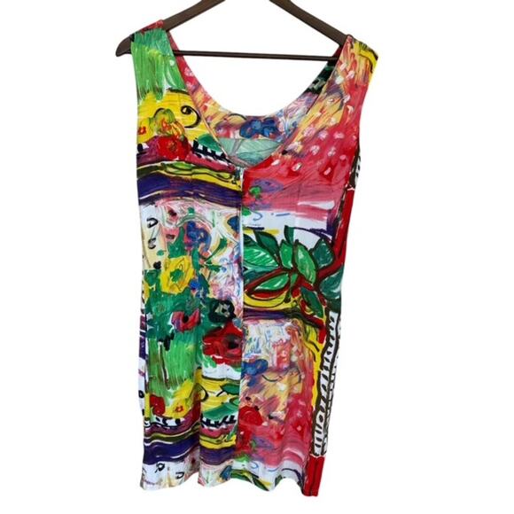 Jams World Multi-Colored Tank Style Fitted Dress - Size 11 - Picture 3 of 6